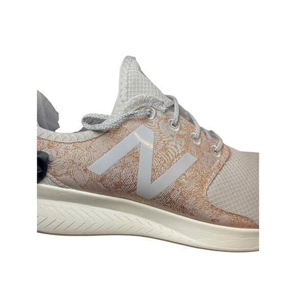 New Balance FuelCore Coast V3 Running Shoe Rose Gold Floral Metallic & Grey 10 - Picture 8 of 15